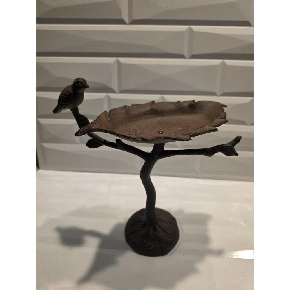 Cast Iron Tabletop Garden Bird Bath, Feeder or Trinket Dish 11